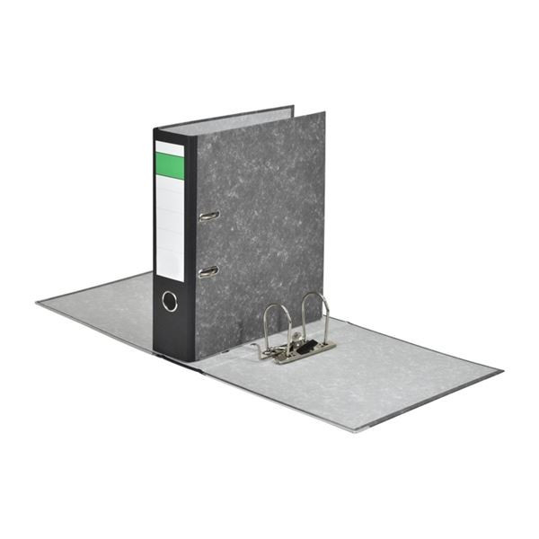 Pák.pořadač Emba - A4,karton, 8, mramor,černý hřb.