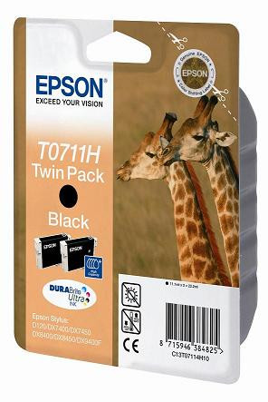 EPSON cartridge T0711H black twinpack (žirafa)