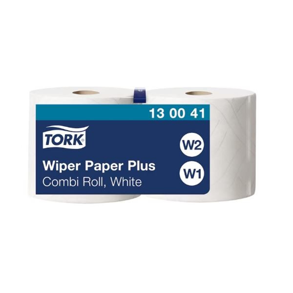 Papírové utěrky v roli Tork, 2vrstvé, bílé, 2 ks