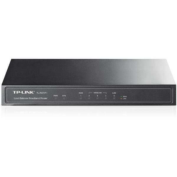 TP-Link TL-R470T+ / 5port Multi-WAN router/1x WAN, 1x LAN, 3 x měnitelný WAN/LAN