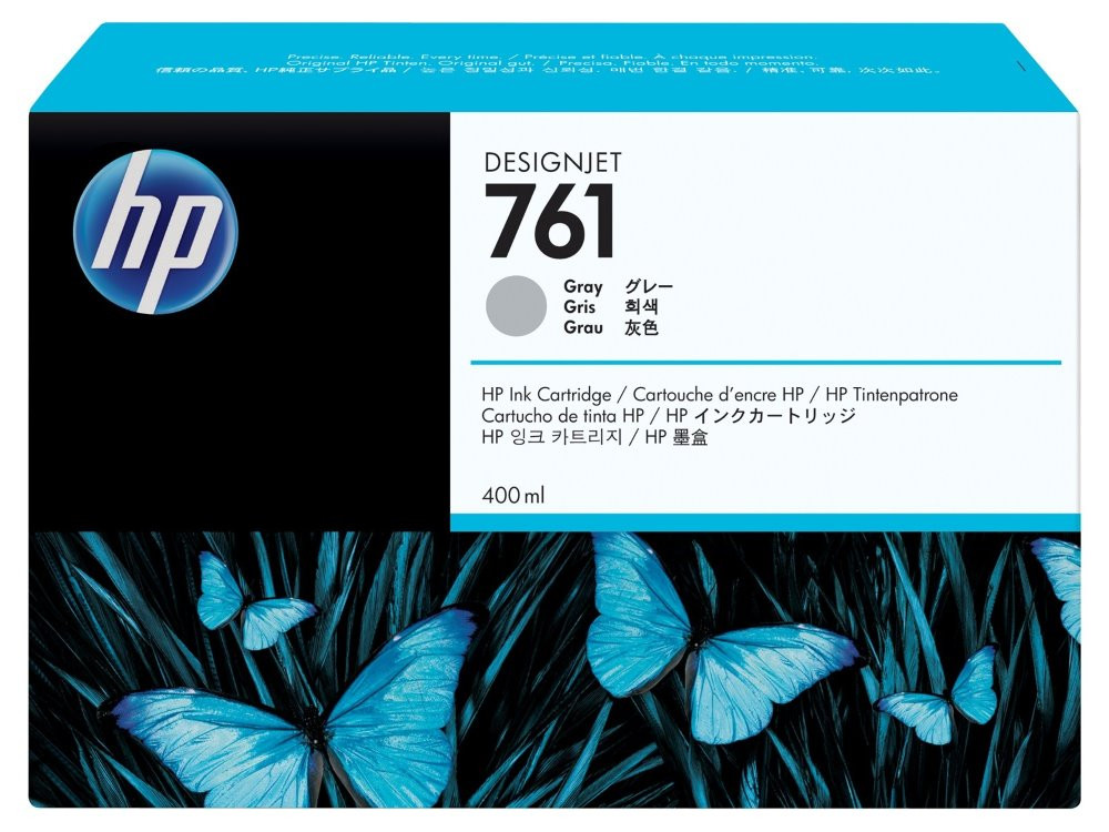 HP 761 Šedá inkoustová kazeta DesignJet, 400 ml