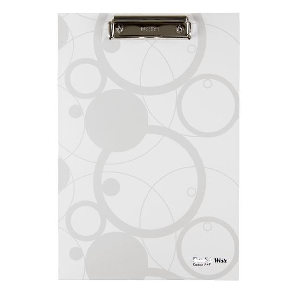 Psací podložka s klipem Black&White A4, bílá