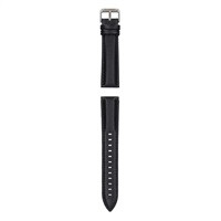 Garett univerzální řemínek 20 mm, černý se stříbrným zapínáním, ekokůže