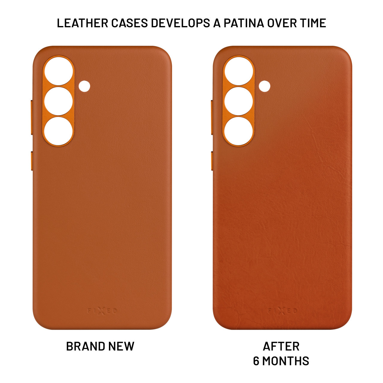 Kožený zadní kryt FIXED MagLeather s podporou MagSafe pro Samsung Galaxy S25+, hnědý