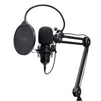 TRUST mikrofon GXT270 Emita II s nastavitelným ramenem, USB-C, černá