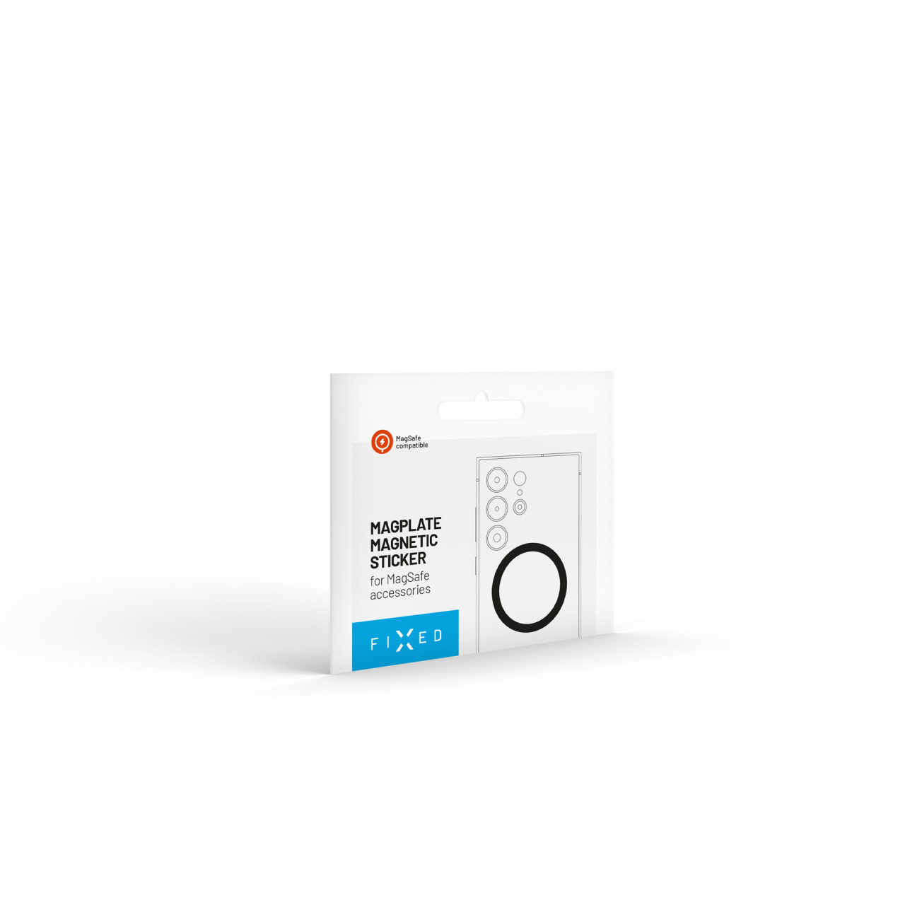 Magnetická nálepka na mobilní telefony pro použití technologie MagSafe FIXED MagPlate, černá