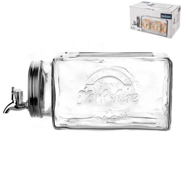 Zásobník na vodu do lednice - sklo,kohoutek, 3,5 l