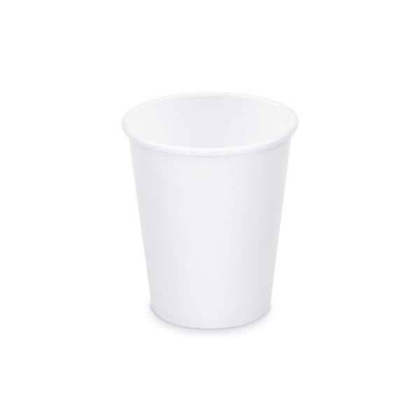 Papírové kelímky-na teplé nápoje, 280 ml,bílé,50ks