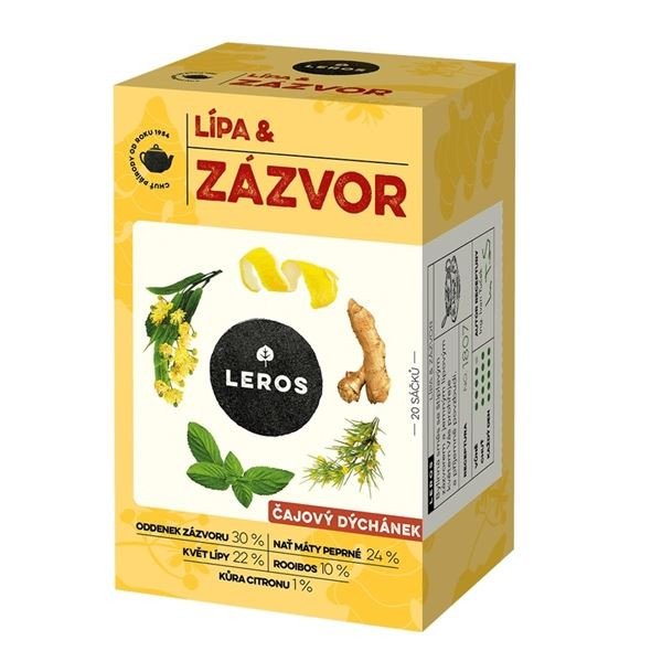 Bylinný čaj Leros - Čaj.dýchánek, lípa a zázvor