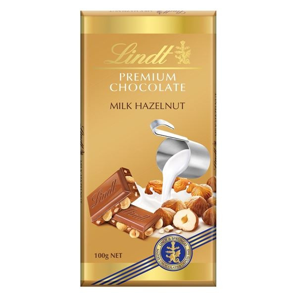 Čokoláda Lindt Gold - mléčná s lísk.oříšky, 100 g