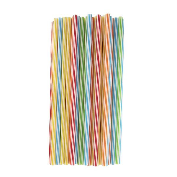 Brčka - plast, 22 cm, spirála, mix barev, 50 ks