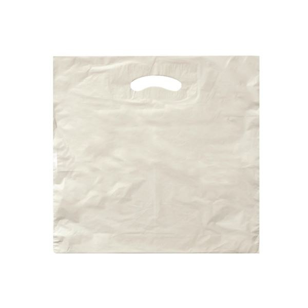 Tašky s průhmatem - LDPE, 55x60x5cm, bílé, 250 ks