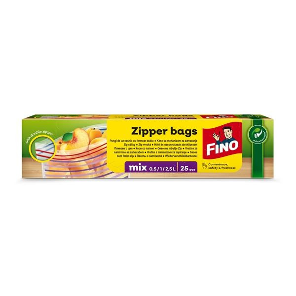 Zipové sáčky na potraviny FINO - mix, 25 ks