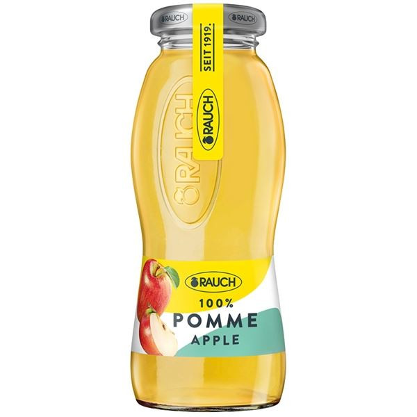Džus Rauch - 100%, jablko, sklo, 24x 0,2 l