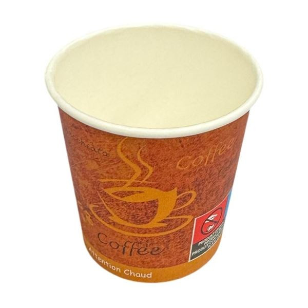 Jednoráz.kelímky na kávu - papír,potisk,100ml,50ks