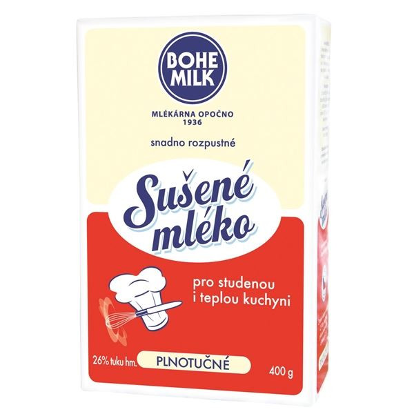 Sušené mléko Bohemilk - 26 %, plnotučné, 400 g