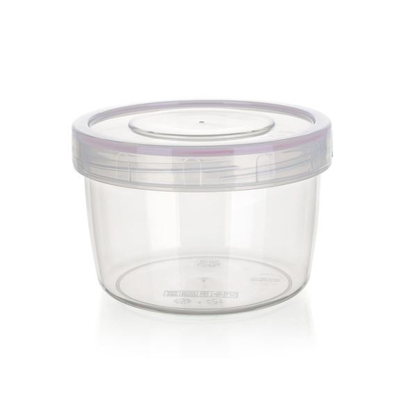 Dóza plast.Lara - hermetická, kulatá, 500 ml, ks