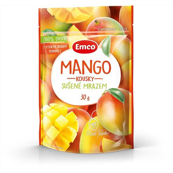 Mrazem sušené ovoce Emco - mango, 30 g