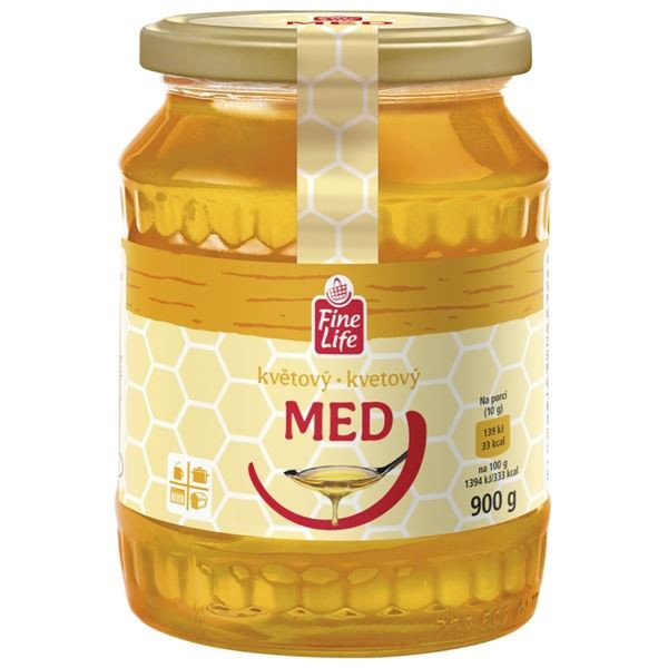 Med - květový, ve skle, 900 g