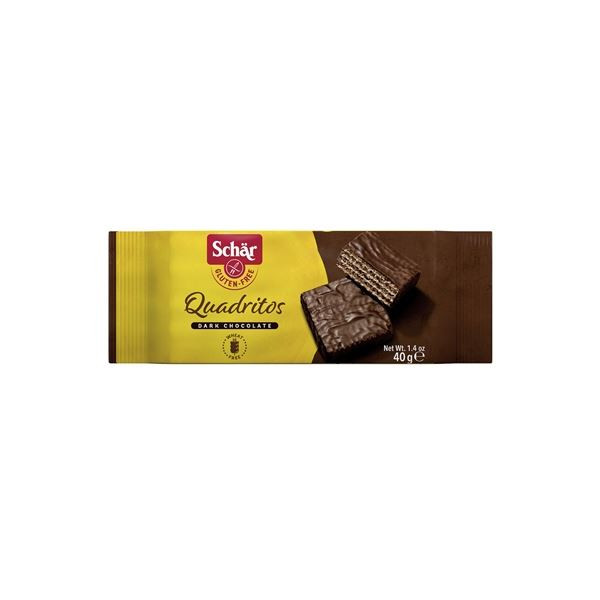 Schär QUADRITOS - bezlep., hořká čok., 40 g