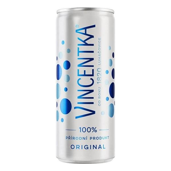 Minerální voda Vincentka - plech, 24 x 0,25 l