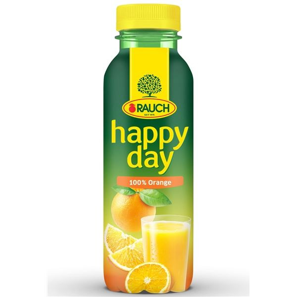 Džus Happy Day - 100%, pomeranč, pet, 12x 0,33 l