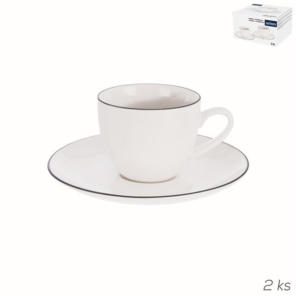 Sada šálků s podšálky na espresso Decora - 100 ml