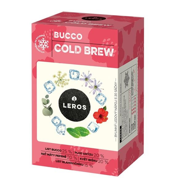 Byl.čaj Leros Cold Brew - Bucco,st.voda, 20x 1,8 g