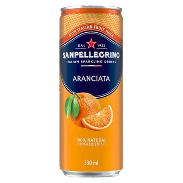 Limo.San Pellegrino-Aranciata, plech, 24x 330ml