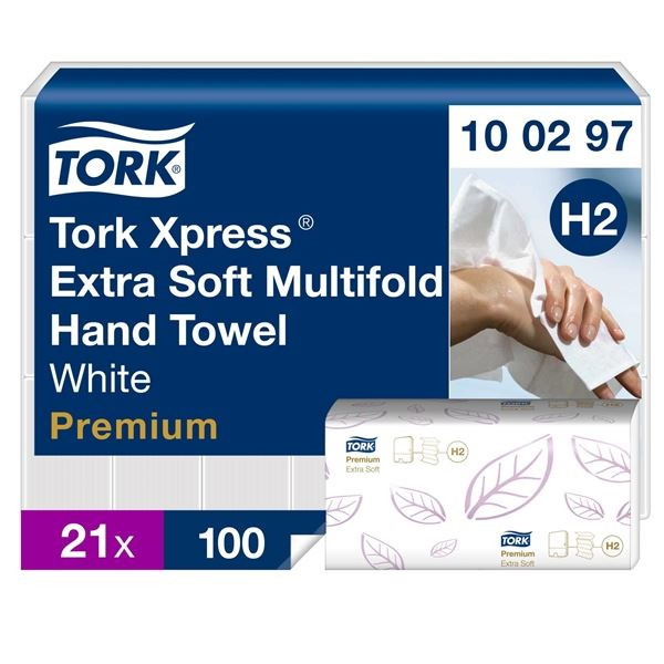 Sklád.papír.ruč.Tork-Xpress,H2,2vrstvé,bílé,2100ks