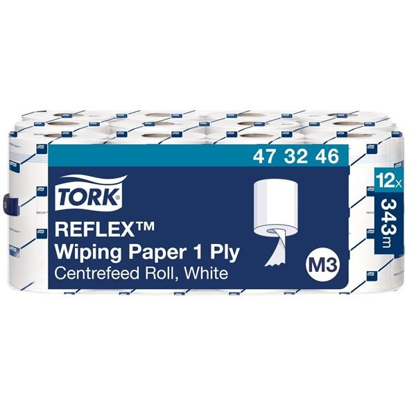 Papír.utěrky v roli Tork Reflex-M3,1vrstvé,12 rolí