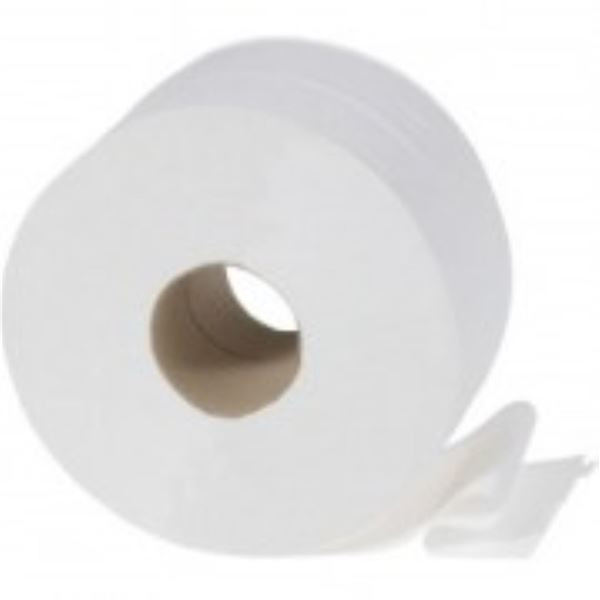 Toaletní papír jumbo - 2vrstvý, bílý, 24 cm,6 rolí