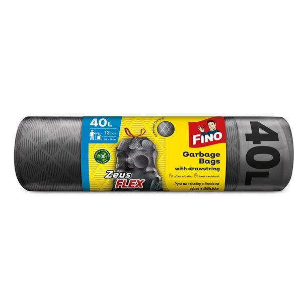 Pytle na odpad,FINO FLEX - zatah.,40l,32mic,12ks