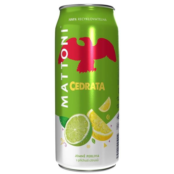 Minerální voda Mattoni-cedrata, per.,plech 24x0,5l