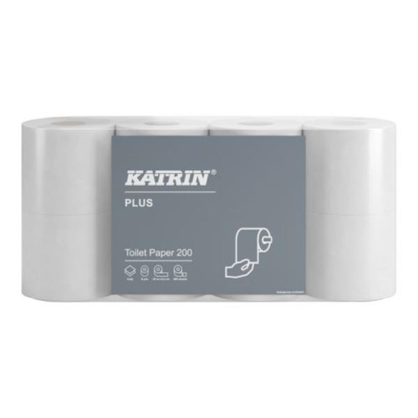 Toaletní papír Katrin - 2vrstvý, bílý, 23 m, 8 ks