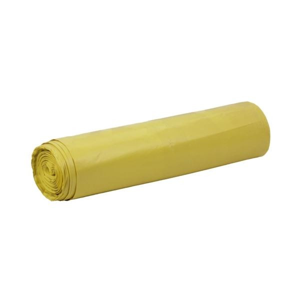 Pytle na odpadky - 45 mic, žlutý, 25 ks