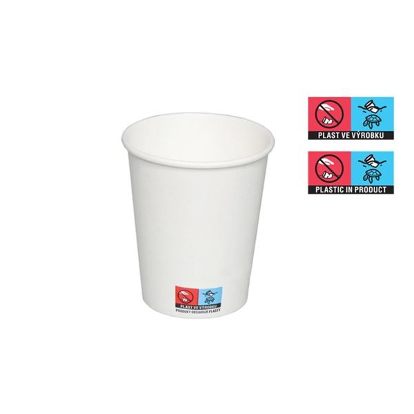 Jednorázové kelímky papír. bílé,200ml, 1000ks