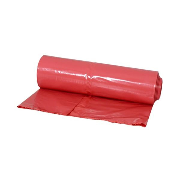 Pytle na odpadky - 70 l, 100 mic, červený, 10 ks