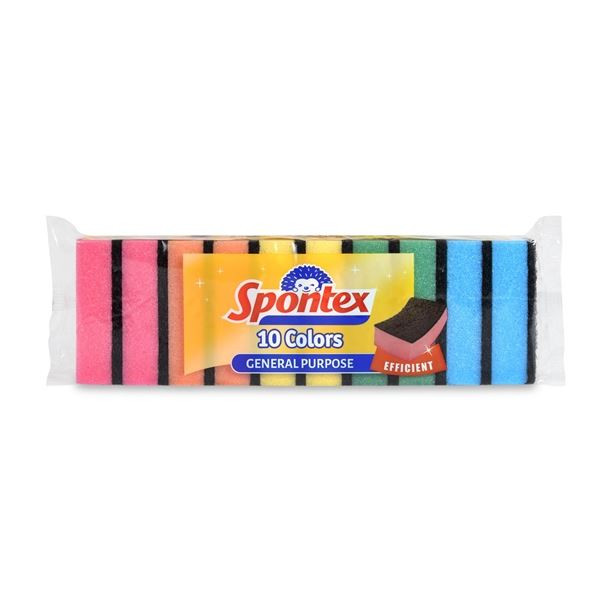 Houbičky na nádobí Spontex - Colours, 10 ks