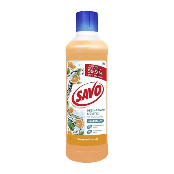 Čisticí prostředek Savo-na podlahy,pomer./máta,1 l