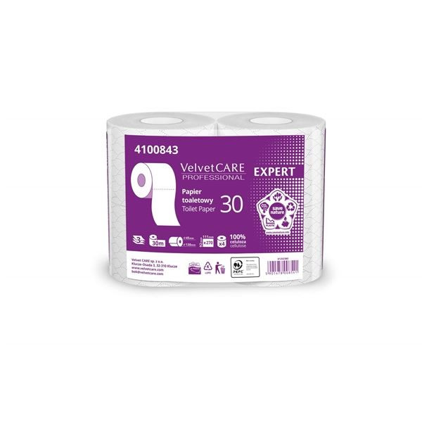Toaletní papír Velvet Professional - 3vrstvý, 30 m