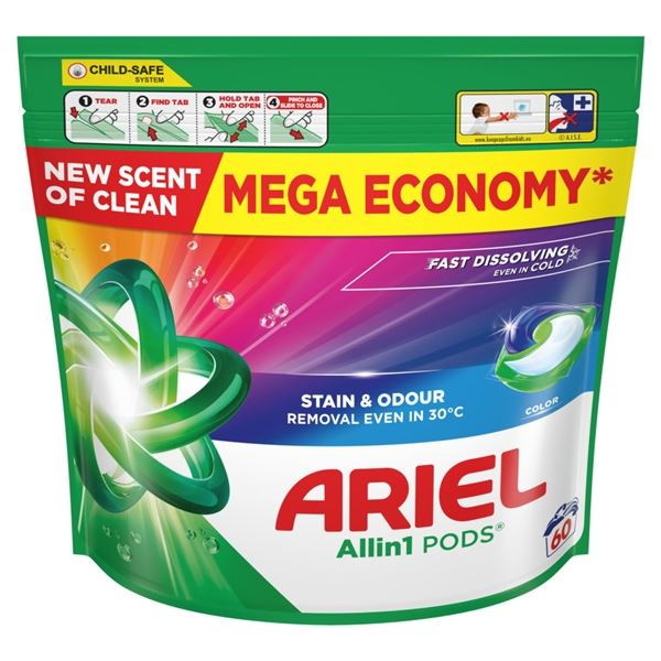 Kapsle na praní Ariel All in one PODS color- 60 PD