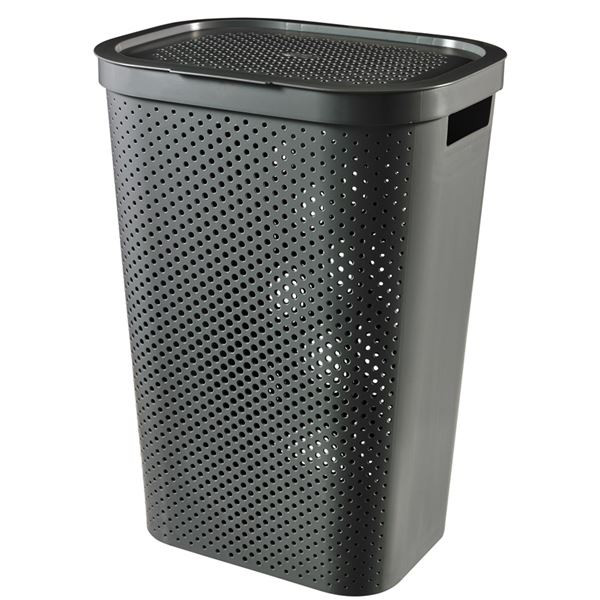 Koš na prádlo INFINITY - šedá, 60L
