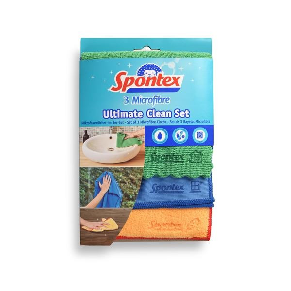 Mikroutěrka Spontex Ultimate - 30 x 30 cm, 3 ks