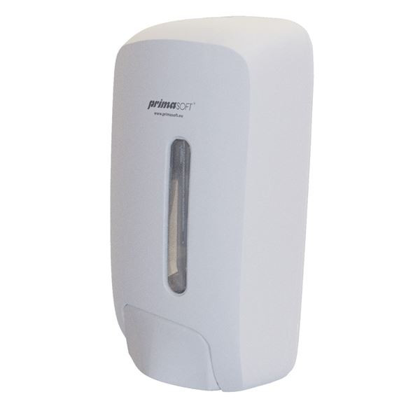 Dávkovač tekutého/pěnového mýdla PrimaSOFT-bílý,1l