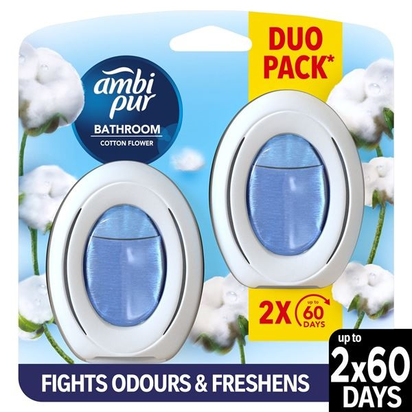 Osvěž. vzduchu Ambi Pur Bathroom- Merl.Coton,2x8ml