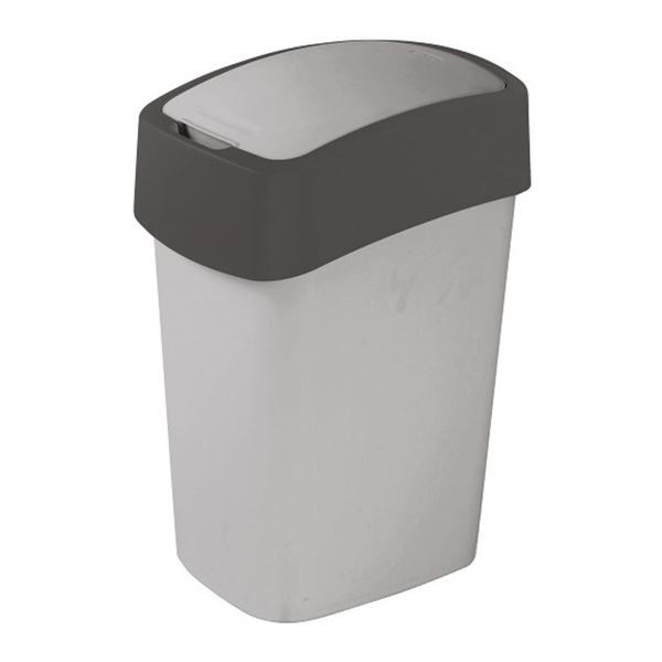 Odpadkový koš Curver Flipbin - 9 l, šedý