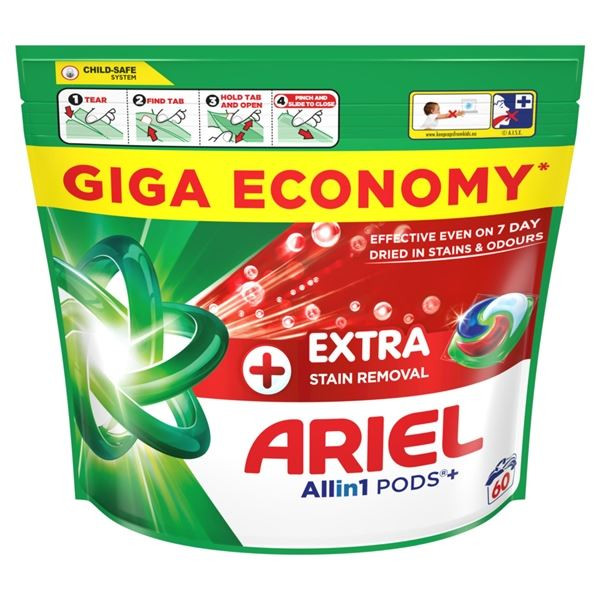 Kapsle na praní Ariel Allin1PODS Extra Clean 60 PD