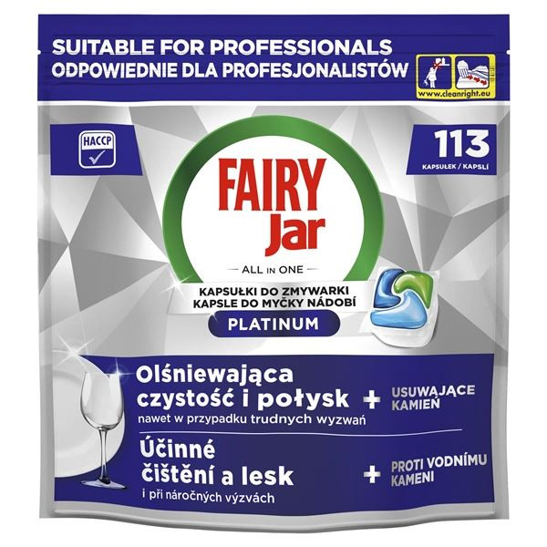 Kapsle na mytí nádobí Jar - Platinum, 113 ks
