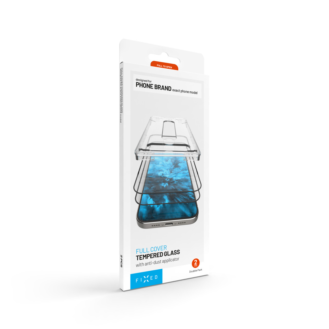 Tvrzené sklo FIXED Full-Cover 2ks s anti-dust aplikátorem pro Xiaomi Redmi A7 Pro, černé